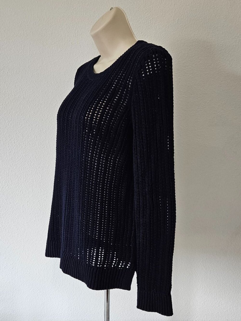 Talbots Long Sleeve Open Weave Knit Pullover Sweater - Picture 4 of 8